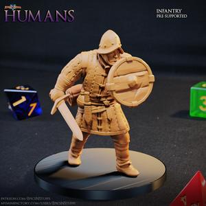 Human Infantry 1A Miniature – Pre-Supported
