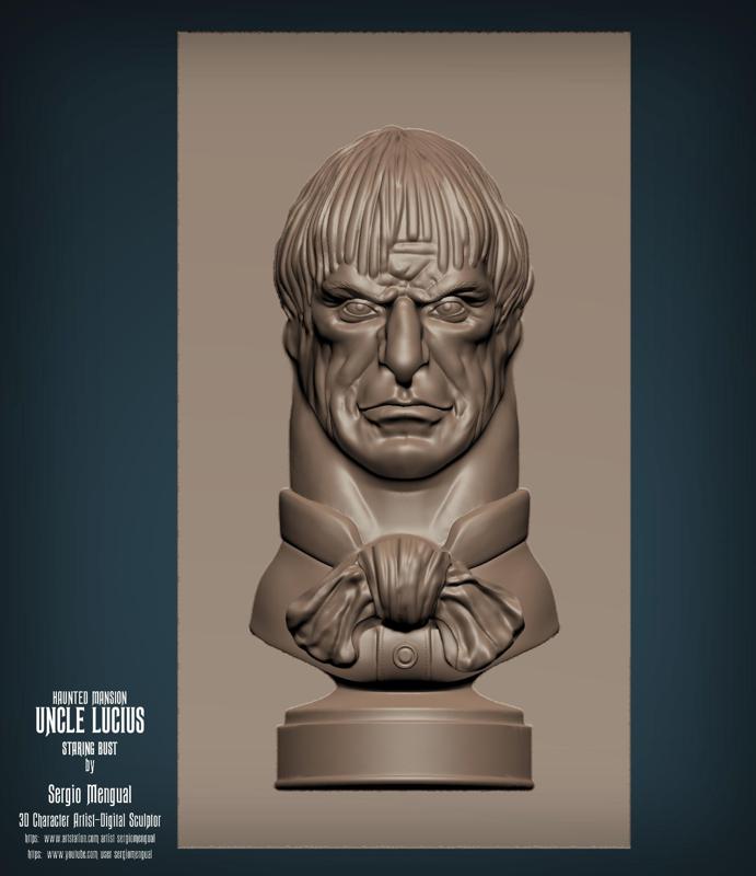 Haunted Mansion Uncle Lucius Staring Bust