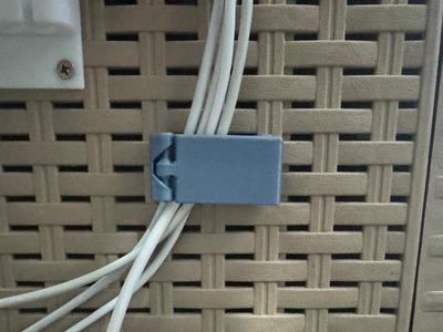 2-Piece Wall-Mount Cable Clip Organizer Snap-Lock
