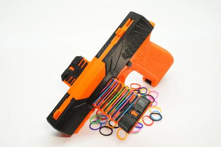 Mag Fed Rubber Band Gun v3, BURST edition.   