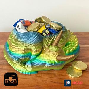 SLEEPY DRAGON CANDY BOWL / PLANTER – NO SUPPORTS