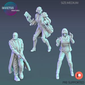 Cyber City Residents Set / Cyberpunk Warrior / Alien Soldier / Mysterious Colonist / Space Assasin / Cosmic Invasion / Trooper Attack / Human Settler / Sci-Fi Encounter