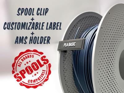 Spool Clip + Label + AMS Holder