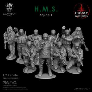 HMS Squad 1 – 1/56 scale