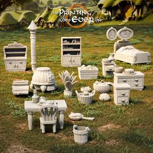Halfling Furniture – Scatter Terrain – Presupported