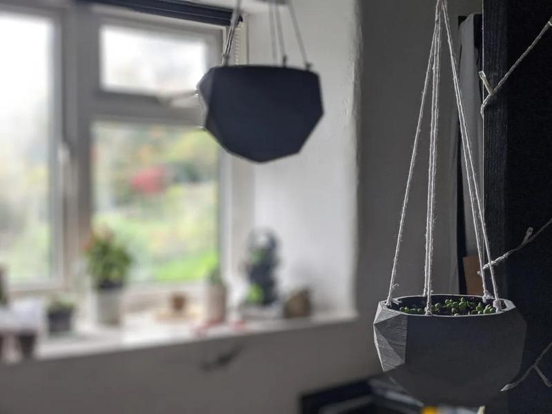 Low Poly Geometric Hanging Planter