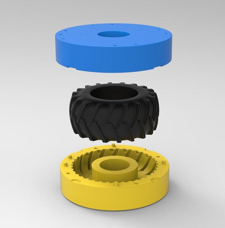 Mold for vintage pulling Tractor tire Scale