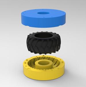 Mold for vintage pulling Tractor tire Scale