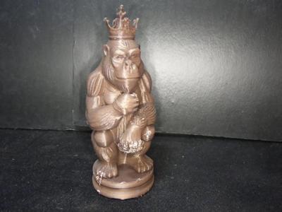 Gorilla king chess piece.   
