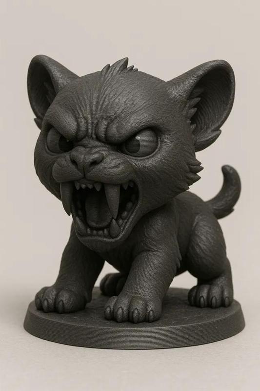 Cute saber-tooth kitten figurine   