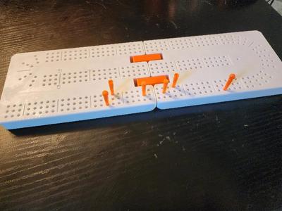 Folding 3 track cribbage board