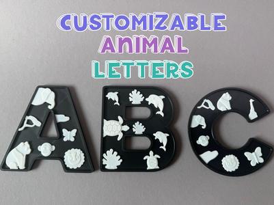 customizable Animal Letters