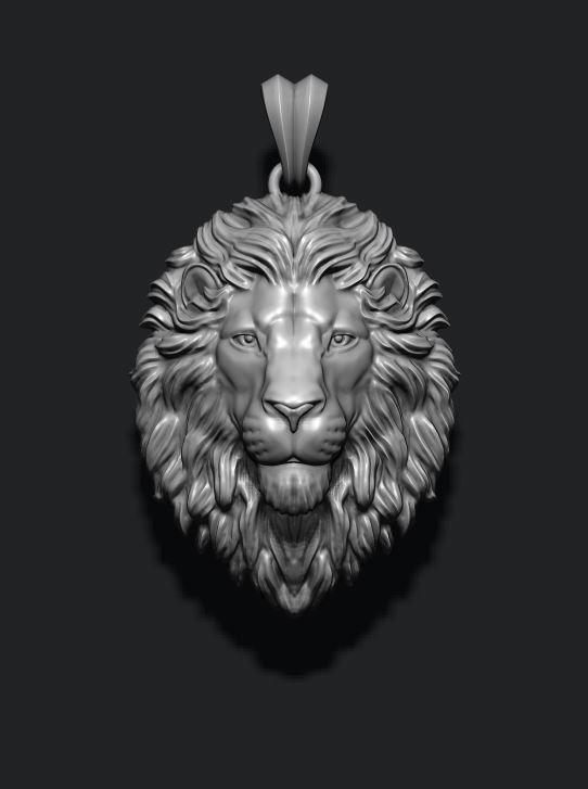 Lion pendant closed mouth