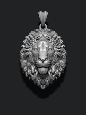 Lion pendant closed mouth