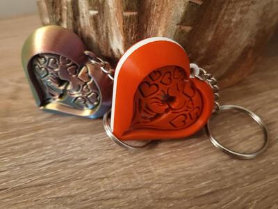 Her Hearts Keychain