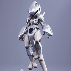 Cyber Mewtwo in Capsule STL Files for 3D Printing | Assembly Model