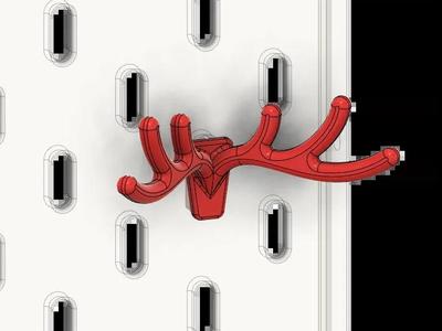 Antler Hook (compatible with IKEA Skadis) Jewelry Holder Christmas Decoration