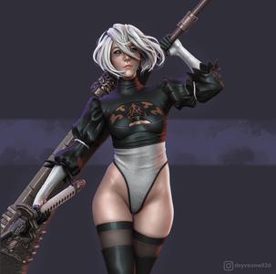 2b – Nier Automata Fanart Statue
