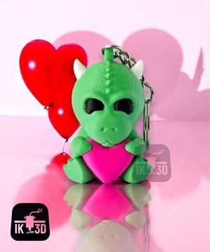 Baby Dragon Valentine’s Day Figurine / Keychain / No Supports