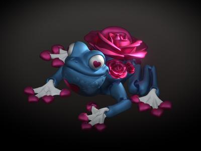 Frog Grenouille Valentine’s Day Flexi