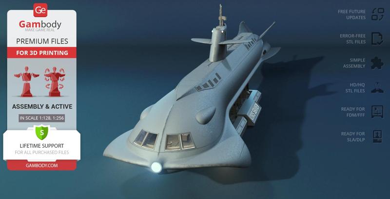Seaview Submarine STL files for 3D printing | Assembly Model