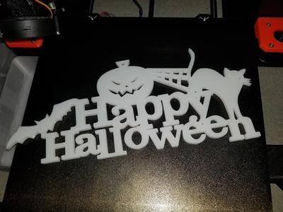 Halloween sign – print bed texture facing viewer