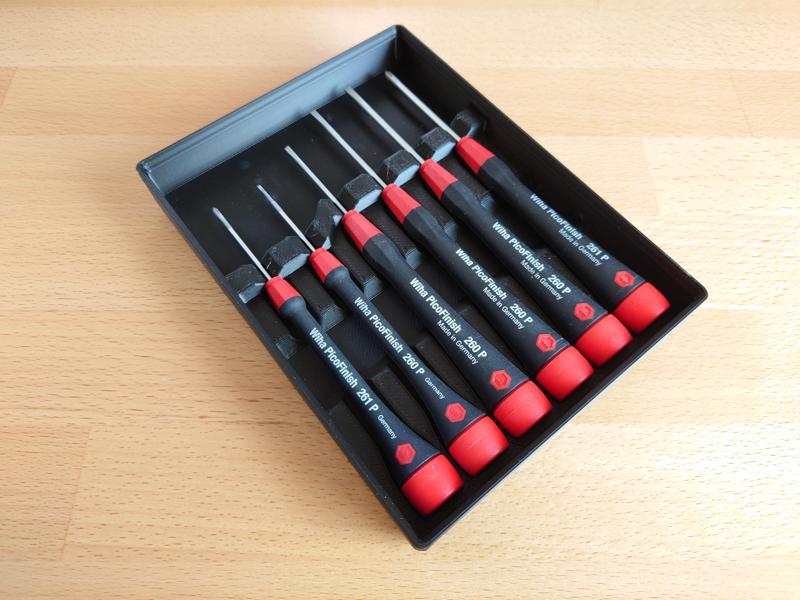 Gridfinity Wiha Picofinish Screwdriver Tray 4x3x3