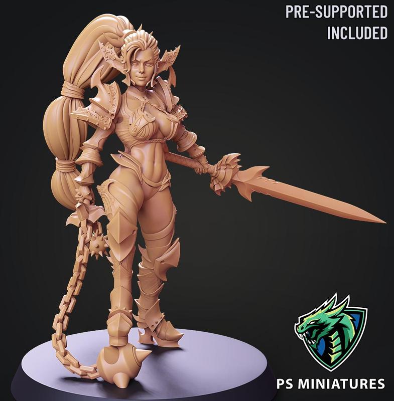 Drow Legionnaire Pose 1 – 4 Variants and Pinup