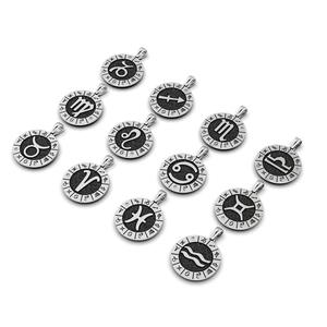 12 Zodiac Signs Horoscope Charm Pendant