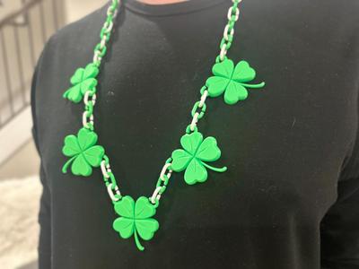 St Patrick’s Day Shamrock Chain Necklace / Garland