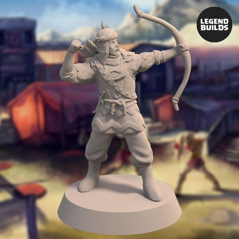 Empire of Jagrad Archer – Pose 3 – 3D printable miniature – STL file