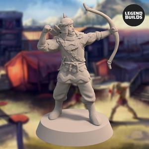 Empire of Jagrad Archer – Pose 3 – 3D printable miniature – STL file