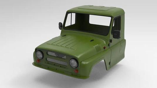 УАЗ Кабина UAZ Cabine STL files, Body for RC chassis