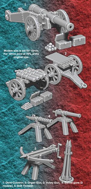 10mm and 15mm Light Artillery – Bundle