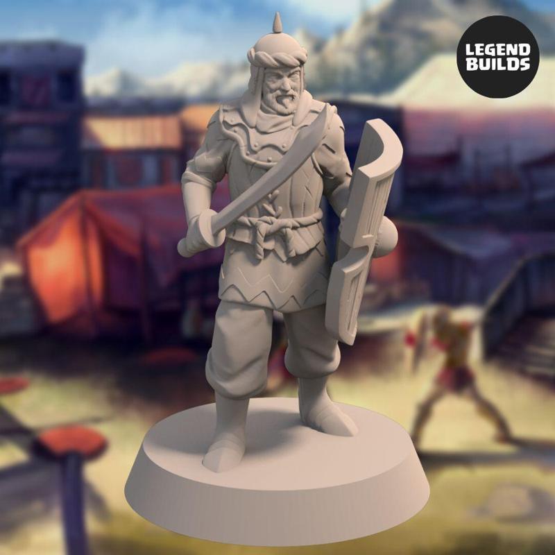 Empire of Jagrad Soldier with Sword – Pose 3 – 3D printable miniature – STL file