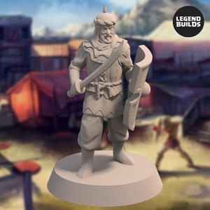Empire of Jagrad Soldier with Sword – Pose 3 – 3D printable miniature – STL file