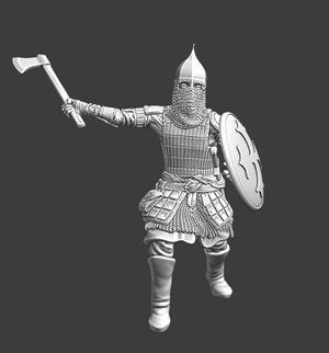 Medieval Novgorod axe fighter