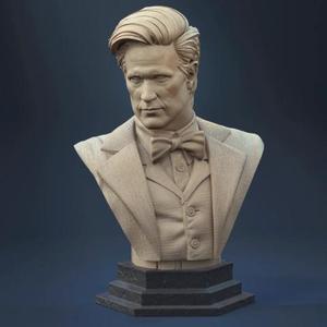 Eleventh Doctor Who Bust STL Files for 3D Printing | Assembly Model