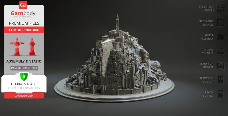 Minas Tirith STL Files for 3D Printing | Assembly Model