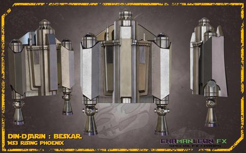 Din Djarin Mandalorian Beskar Rising Phoenix Jetpack Cosplay