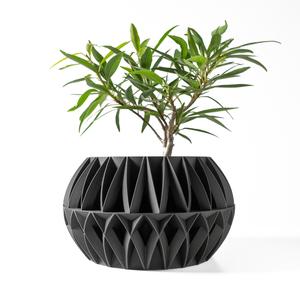 The Oku Planter Pot with Drainage Tray & Stand: Modern and Unique Home Decor for Plants