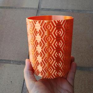 Hexagonal pattern vase