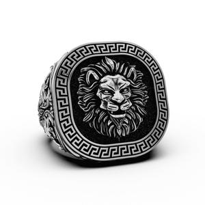 Lion ring Greek ornament