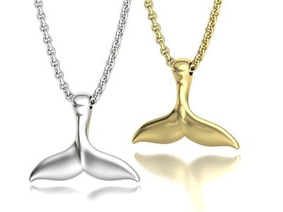 WHALE TAIL NECKLACE printable 3dmodel