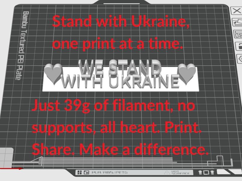 Print for Freedom: We Stand With Ukraine All Heart