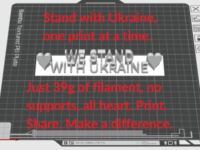 Print for Freedom: We Stand With Ukraine All Heart