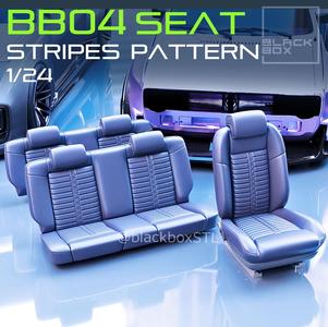 BB04a Stripes Pattern Seat FOR DIECAST AND MODELKITS 1-24th