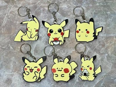 Cute Pikachu Chibi Pokemon Fridge Magnet/Keychain/Pin/Hair clip