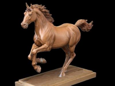 Majestic Gallop: One-Piece Horse Statue
