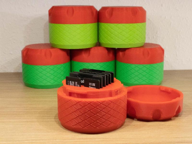 Twist-Lock SD Card Box (5x SD, 8x microSD)